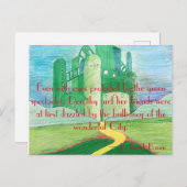 Der Zauberer von Oz Art Postkarte (Vorne/Hinten)