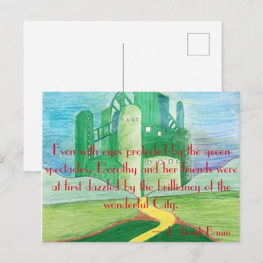 Der Zauberer von Oz Art Postkarte (Vorne/Hinten)