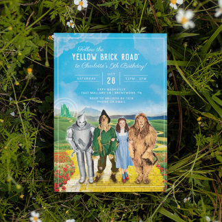 Der Zauberer von Oz Birthday Einladung