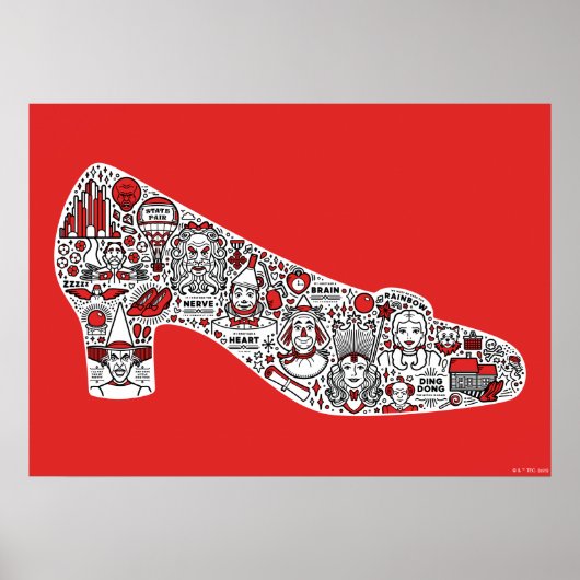 Der Zauberer von Oz Doodle Art Poster (Vorne)