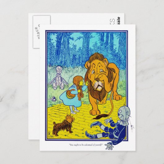 Der Zauberer von Oz: Du solltest dich schämen! Postkarte (Vorne/Hinten)