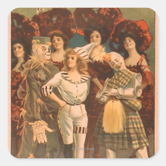 "Der Zauberer von Oz" Musical Theater Poster #1 Quadratischer Aufkleber (Vorderseite)