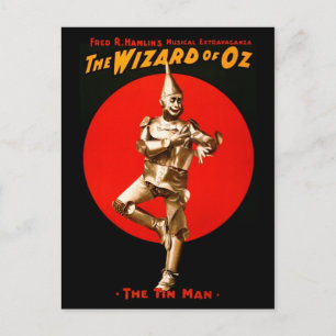 Der Zauberer von Oz - vintage Theaterplakat Postkarte