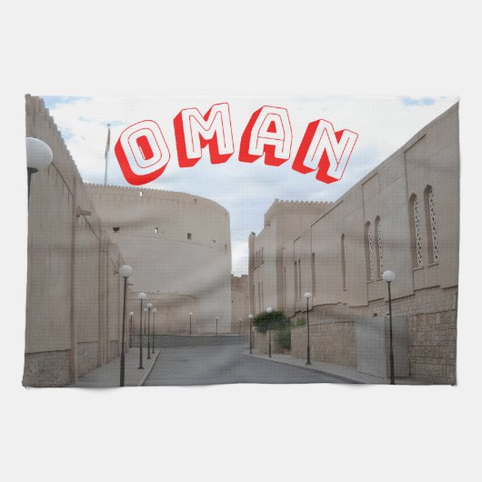 Der zauberhafte Charme Omans Geschirrtuch (Horizontal)