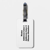 Der zauberhafte Weiße Husky-Hund im Schnee Gepäckanhänger (Rückseite vertikal)