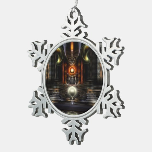 Der Zauberschneeflocken im Thronraum Schneeflocken Zinn-Ornament (Rechts)