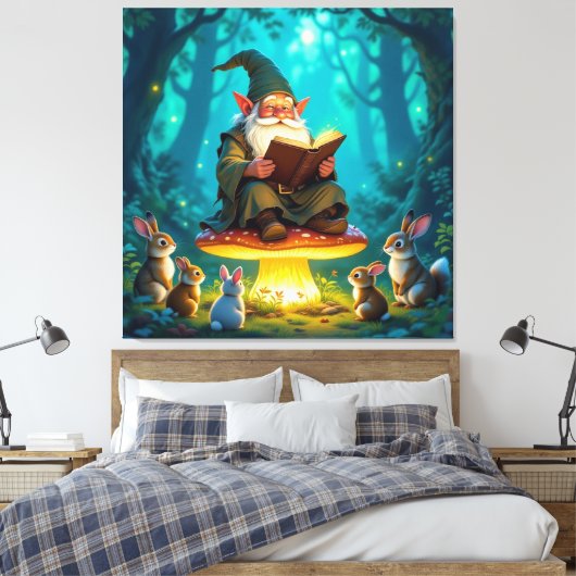 „Der Zauberwald-Erzähler“ Leinwanddruck (Insitu (Schlafzimmer))