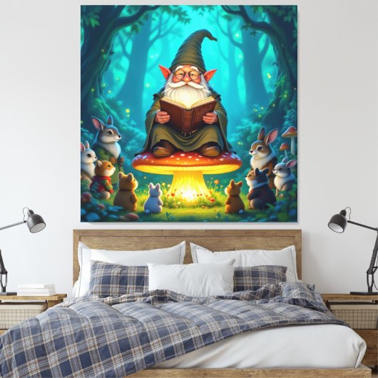 „Der Zauberwald-Erzähler“ Leinwanddruck (Insitu (Schlafzimmer))
