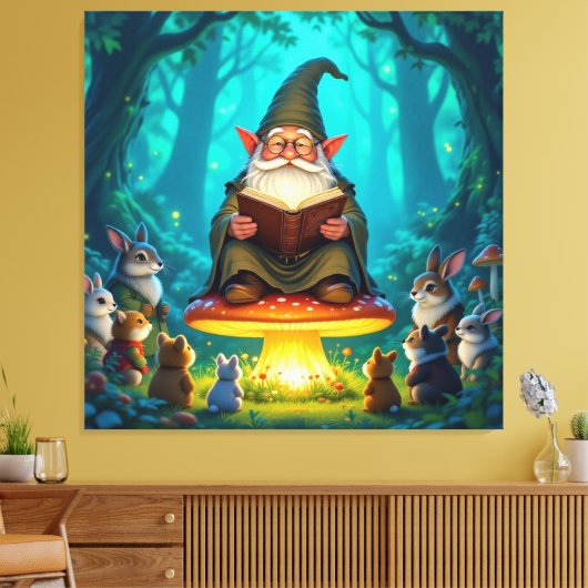 „Der Zauberwald-Erzähler“ Leinwanddruck (Insitu (Wohnzimmer))