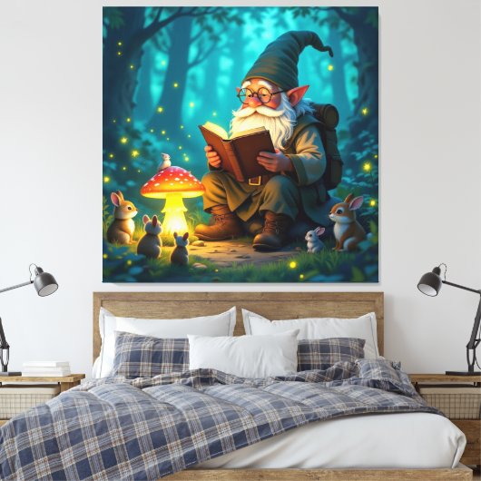 „Der Zauberwald-Erzähler“ Leinwanddruck (Insitu (Schlafzimmer))