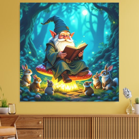 „Der Zauberwald-Erzähler“ Leinwanddruck (Insitu (Wohnzimmer))