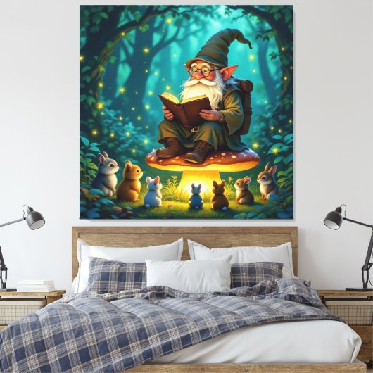 „Der Zauberwald-Erzähler“ Leinwanddruck (Insitu (Schlafzimmer))