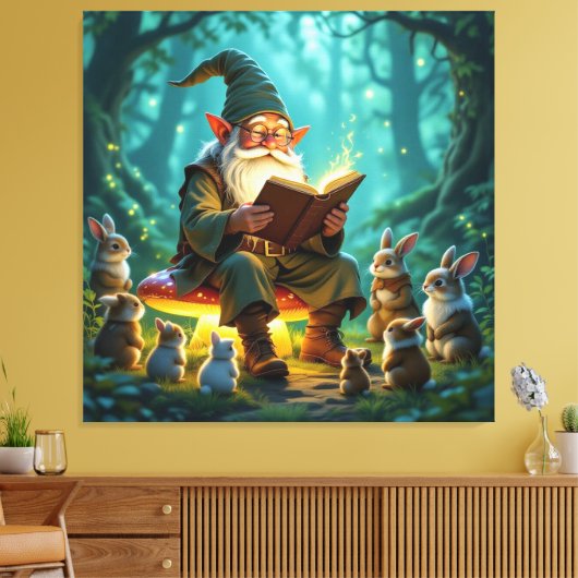 „Der Zauberwald-Erzähler“ Leinwanddruck (Insitu (Wohnzimmer))