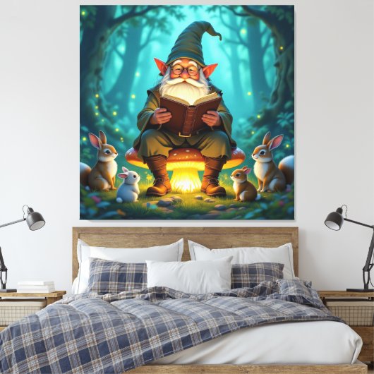 „Der Zauberwald-Erzähler“ Leinwanddruck (Insitu (Schlafzimmer))