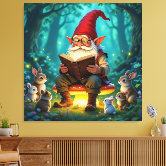 „Der Zauberwald-Erzähler“ Leinwanddruck (Insitu (Wohnzimmer))