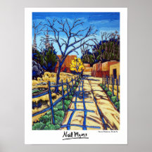 Der Zaun schattet das Santa Fe Poster