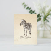 Der Zebra-Farbblock Postkarte (Stehend Vorderseite)