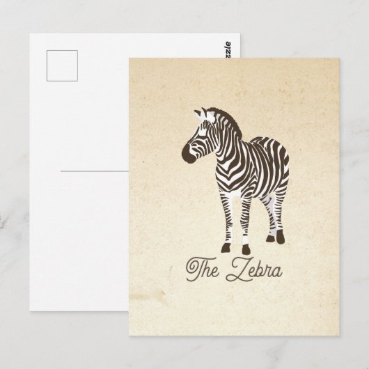 Der Zebra-Farbblock Postkarte (Vorne/Hinten)
