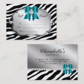 Der Zebra-Silber-Blau Rabattkarte (Vorne/Hinten)