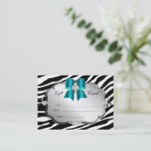 Der Zebra-Silber-Blau Rabattkarte (Stehend Vorderseite)