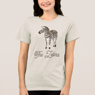 Der Zebrafarbenblock Tri-Blend Shirt