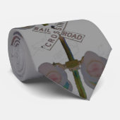 Der Zeichen-Bahnübergang Krawatten-, einzigartiger Krawatte (Gerollt)