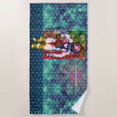 Der Zeichnend Astronaut kam hier zum Coolen Sonnen Strandtuch (Vorderseite)