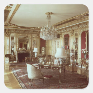 Der Zeichnend Saal Quadratischer Aufkleber