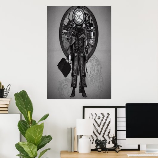 Der Zeitbewahrer | AI Art Poster (Heimbüro)