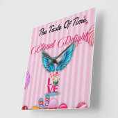 Der "Zeitgeschmack" Quadratische Wanduhr (Winkel)