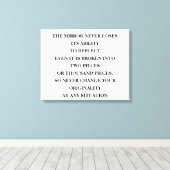 Der zeitlose Power des Spiegels zum Nachdenken, eg Leinwanddruck (Insitu (Holzboden))