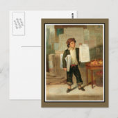 Der Zeitungsjunge Postkarte (Vorne/Hinten)