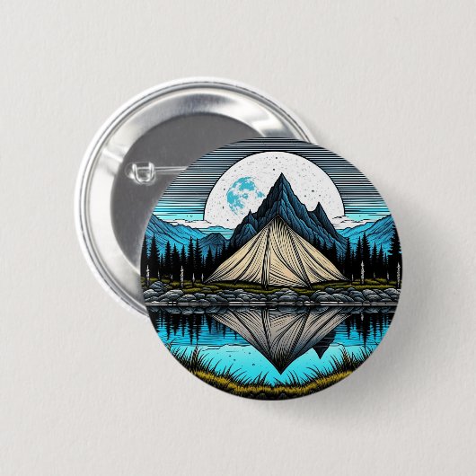 Der Zelt am See im Gebirge Button (Vorne & Hinten)