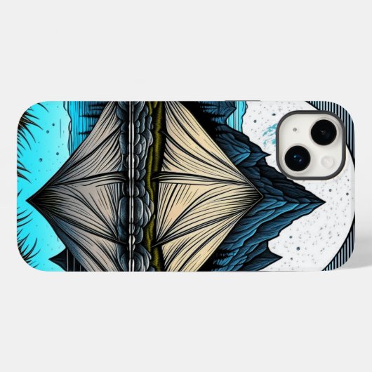 Der Zelt am See im Gebirge Case-Mate iPhone Hülle (Rückseite (Horizontal))