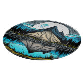 Der Zelt am See im Gebirge Schneidebrett (Ecke)