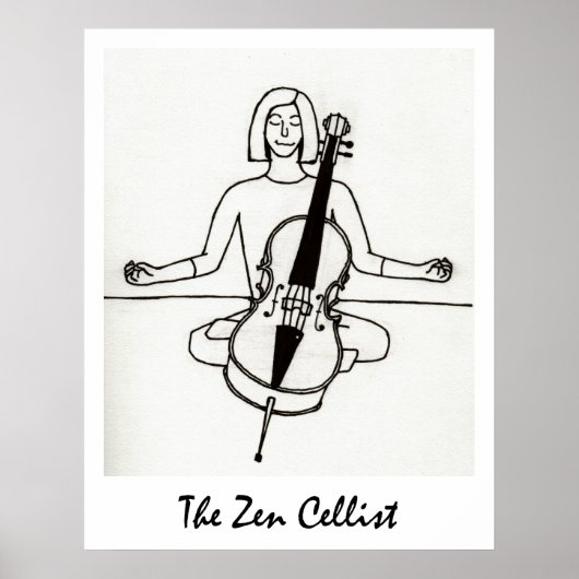 Der Zen-Cellist-Druck Poster (Vorne)