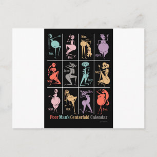 Der zentrale Kalender des armen Mannes Postkarte