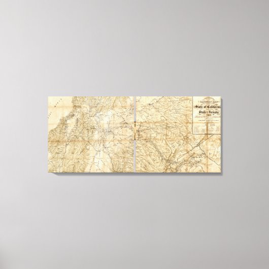 Der zentrale Teil des Staat von Kalifornien Leinwanddruck (Vorderseite)