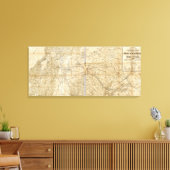 Der zentrale Teil des Staat von Kalifornien Leinwanddruck (Insitu (Wohnzimmer))