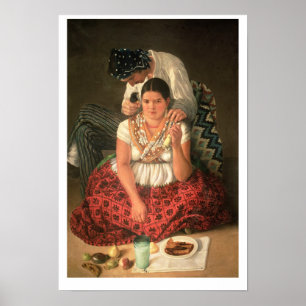 Der Zigeunerjunge und das Mädchen, (Öl auf Poster