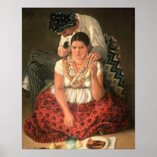 Der Zigeunerjunge und das Mädchen, (Öl auf Poster