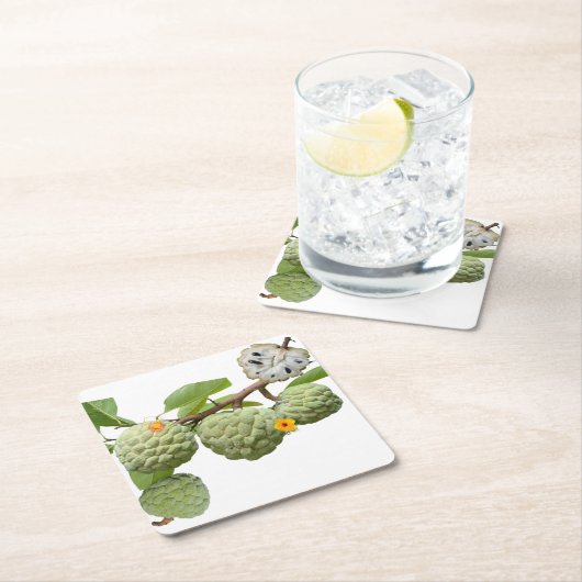 Der Zimt-Apfel Rechteckiger Pappuntersetzer (Vor Ort)