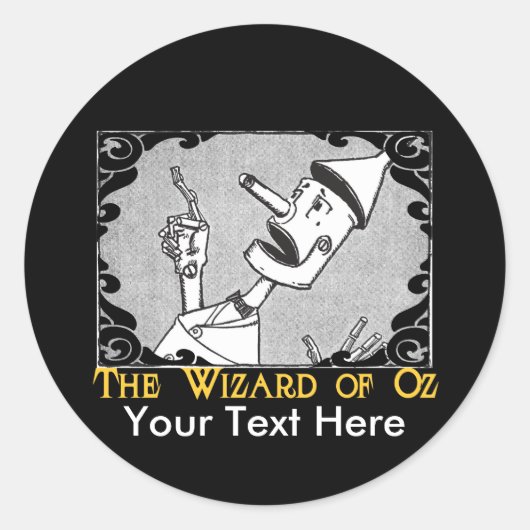 Der Zinn-Mensch passt es an! Runder Aufkleber (Vorderseite)