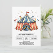 Der Zirkus der einfachen Kids zum Geburtstag Einladung (Stehend Vorderseite)