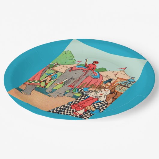 Der Zirkus kommt in die Stadt Pappteller (Schrägansicht)