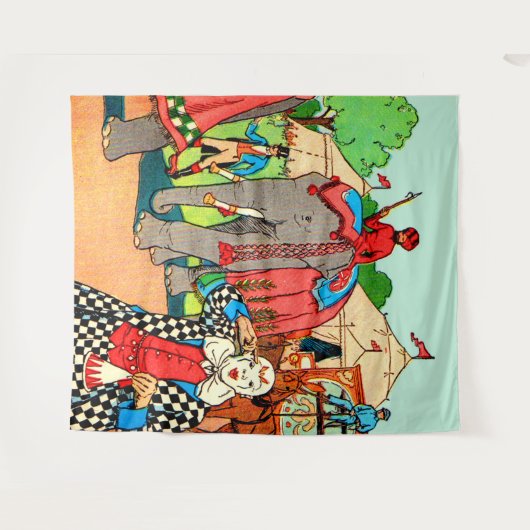 Der Zirkus kommt zum Stadtbild Wandteppich (Vorderseite (Horizontal))