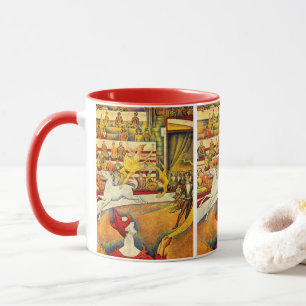 Der Zirkus von Georges Seurat, Vintage Fine Art Tasse
