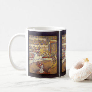 Der Zirkus von Georges Seurat, Vintager Pointillis Kaffeetasse