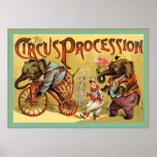 Der Zirkusprozess ~ Vintager Zirkus Poster
