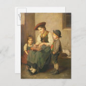 Der Zither Player Postkarte (Vorne/Hinten)